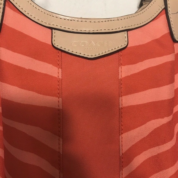 COACH Pink Animal Print Canvas Tote Bag - Picture 8 of 8